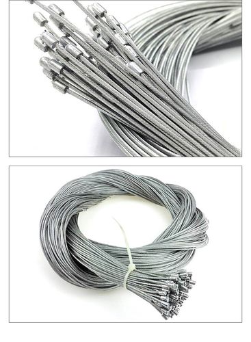 【生产】灯饰钢丝绳配件 包胶Φ1.5mm钢丝电镀镍锌 锡头钢丝绳
